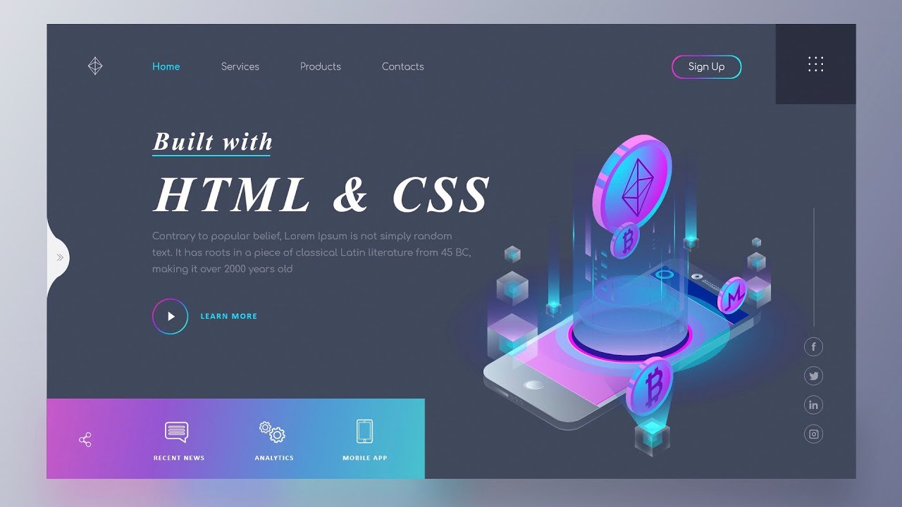  Web Landing page